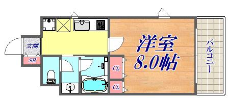 レガーロ(1K/5階)の間取り写真
