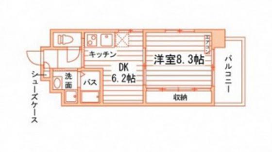 アトーレ野田(1DK/5階)の間取り写真