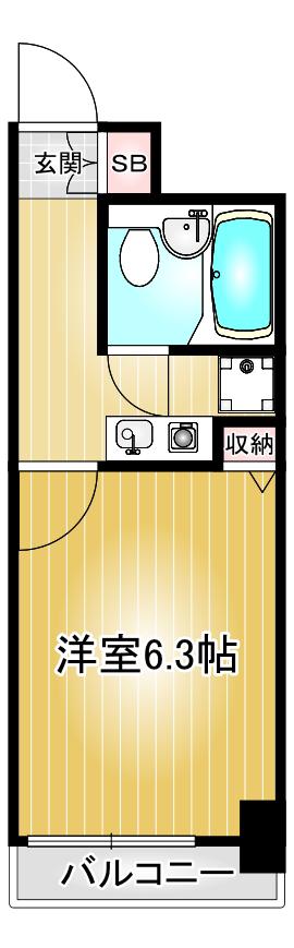 ライオンズマンション新栄(1K/10階)の間取り写真