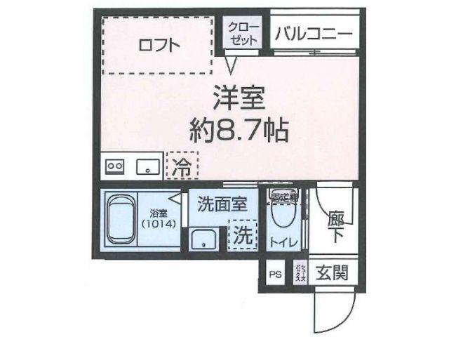 CLAN ONE(ワンルーム/1階)の間取り写真