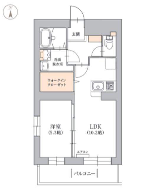 アラモファミリア杉崎町(1LDK/6階)の間取り写真