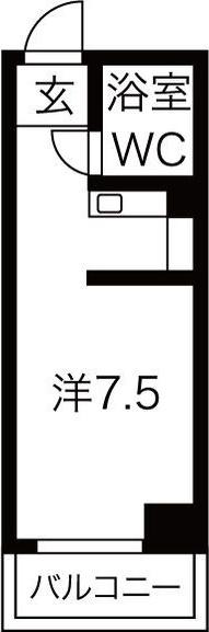 ラフィネ新栄(ワンルーム/5階)の間取り写真