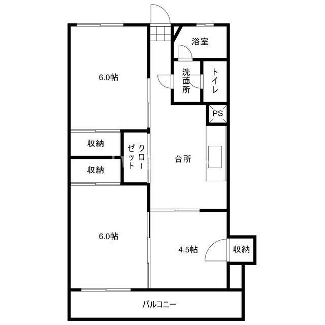 セゾン セイ(3DK/3階)の間取り写真