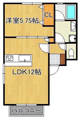 アールエムハイツ I(1LDK/2階)の間取り写真