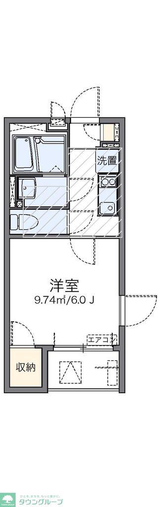 レオネクストエスペランサ扇大橋(1K/2階)の間取り写真