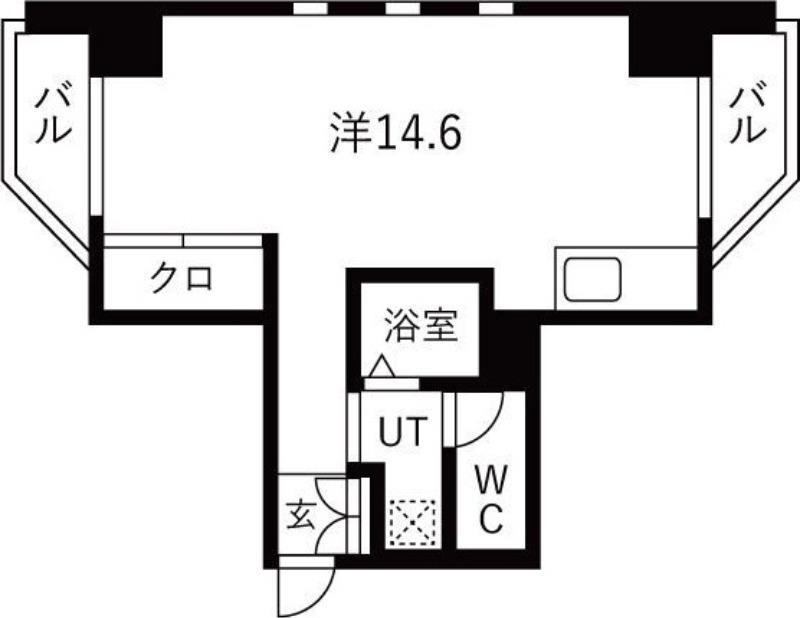 BLOOM(ワンルーム/3階)の間取り写真