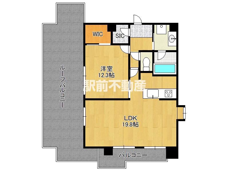 ラフォルトゥーナ姪浜2番館(1LDK/11階)の間取り写真