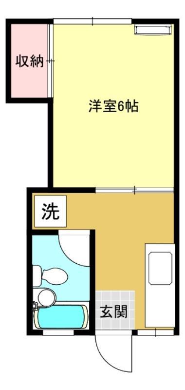 コーポベイサイド(1K/2階)の間取り写真