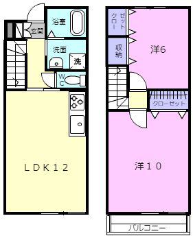 サンエクセルIII(2LDK/1階)の間取り写真