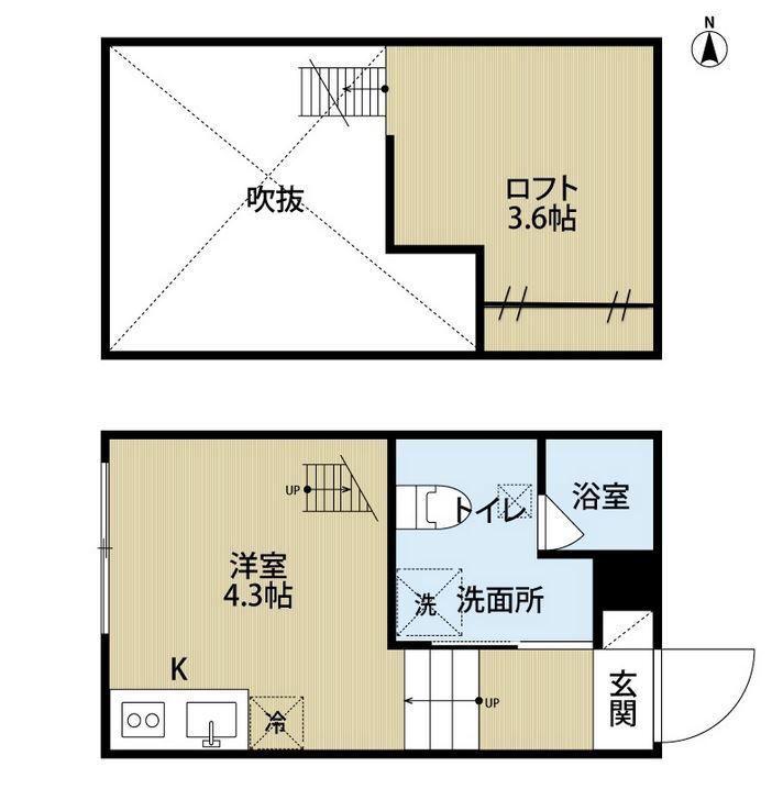 グローレ小岩(ワンルーム/2階)の間取り写真