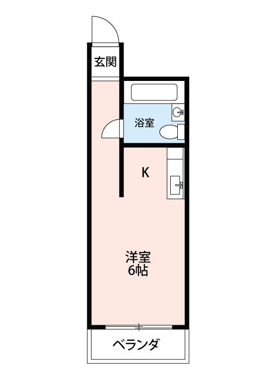 ピュアプレイス(1K/2階)の間取り写真