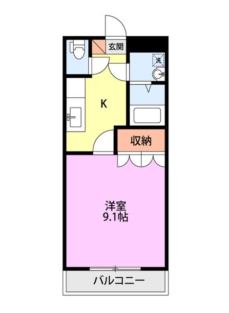 JR信越本線 矢代田駅 徒歩8分 2階建 築20年(1K/2階)の間取り写真