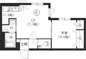 サンステージ二十四軒1-2(1LDK/3階)の間取り写真