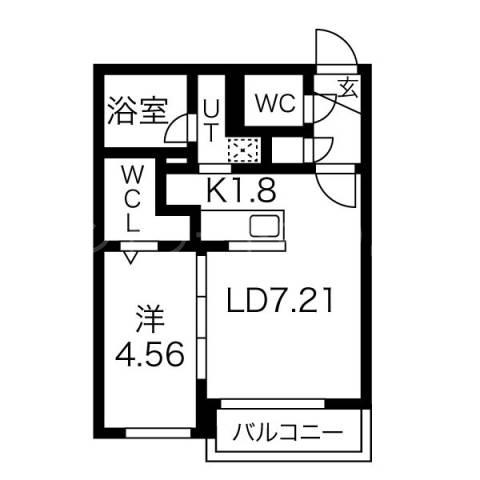 レジデンス菊水(1LDK/3階)の間取り写真
