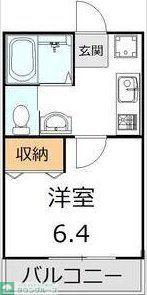 TK馬橋コーポ(1K/1階)の間取り写真