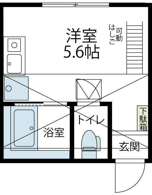 G・Aタウン川崎大師(ワンルーム/2階)の間取り写真