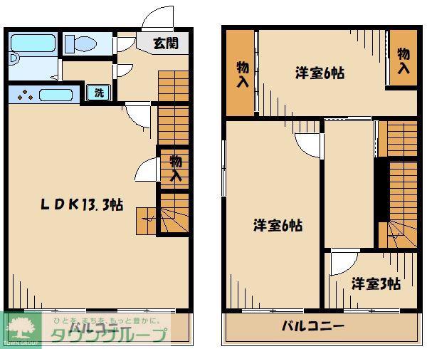 シャトーベルエポック(3LDK/3階)の間取り写真