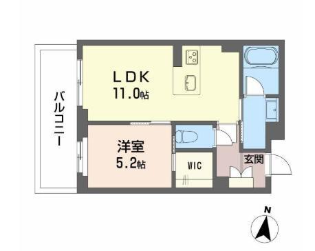 シャーメゾン神宮参道(1LDK/2階)の間取り写真