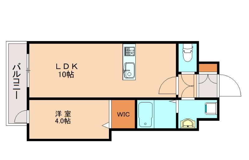 THE SKY(1LDK/5階)の間取り写真