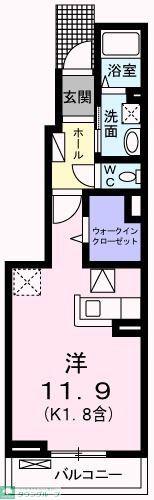 メゾン エトワール(ワンルーム/1階)の間取り写真