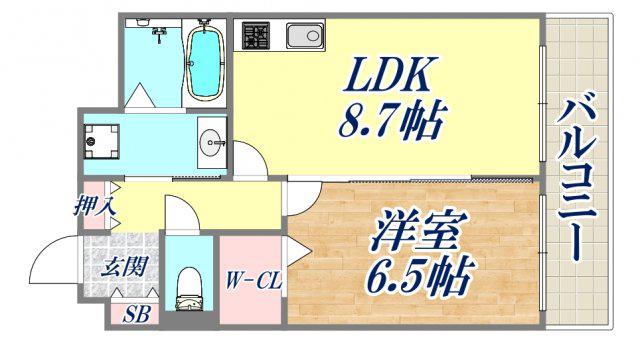 アルファリラ(1LDK/3階)の間取り写真