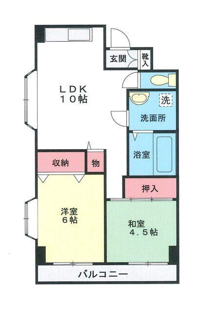 ワコーマンション府中(2LDK/2階)の間取り写真