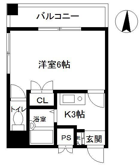 長居TSマンション(ワンルーム/4階)の間取り写真