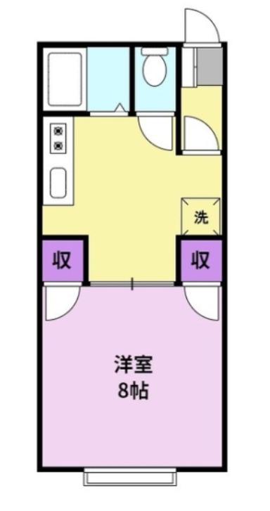 サンハイツ坂口(1DK/1階)の間取り写真