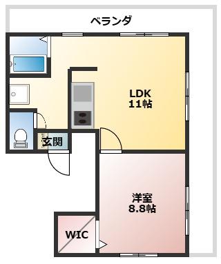 フラワーキャッスル大山II(1LDK/5階)の間取り写真
