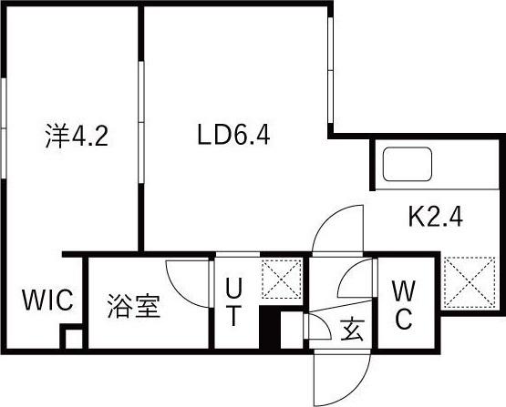ACTIVAT元町 北25条東16丁目MS(1LDK/3階)の間取り写真