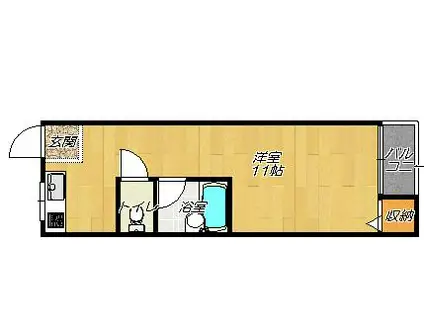 太田ハイツ(1K/1階)の間取り写真