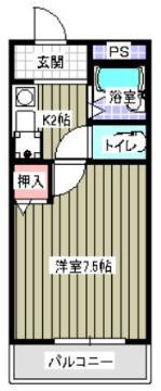 エメローズ汐田(1K/2階)の間取り写真