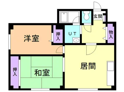 高橋マンション(2LDK/3階)の間取り写真