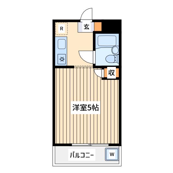 第3エコーマンション(1K/2階)の間取り写真