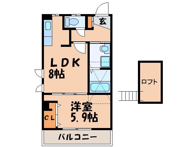 イーストコート(1LDK/4階)の間取り写真