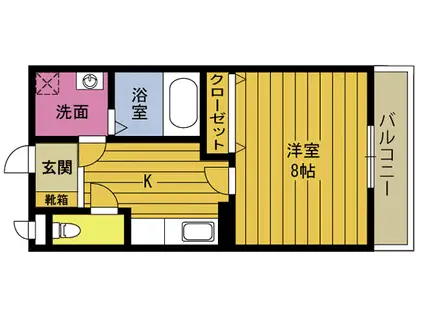 アーバンキムズ(1K/1階)の間取り写真