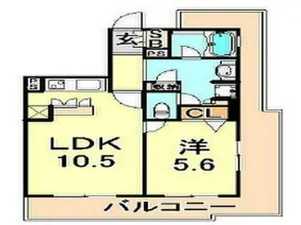 ワコーレ元町セリュックス(1LDK/3階)の間取り写真