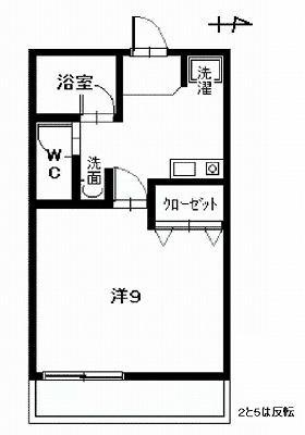 コンフォートA(1K/2階)の間取り写真
