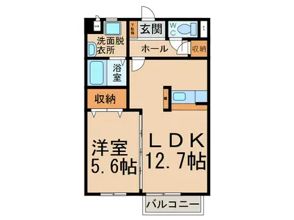 アメージングA・B(1LDK/1階)の間取り写真