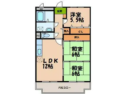 メゾンエトワール(3LDK/3階)の間取り写真