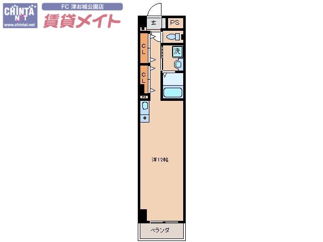 KTGレジデンス江戸橋(ワンルーム/1階)の間取り写真