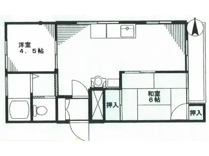 ベアーズ(2LDK/1階)の間取り写真