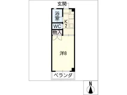 コーポ岐北(1K/3階)の間取り写真