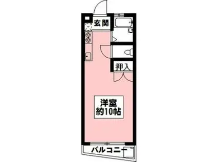 ARROW・COURT(ワンルーム/2階)の間取り写真