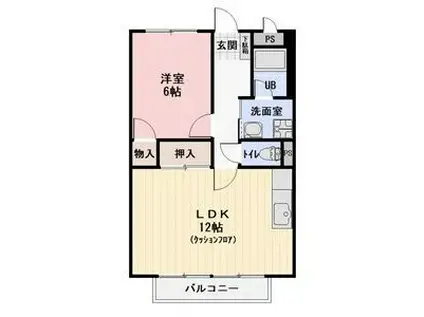 RESIDENCEサチネ(1LDK/2階)の間取り写真