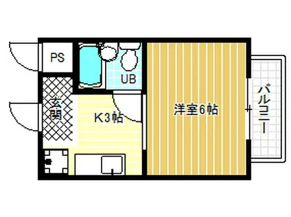 ホープ大晃(1K/1階)の間取り写真