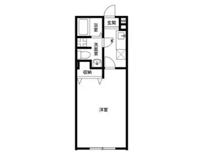 アムール山崎(1K/1階)の間取り写真