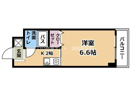 クローバーハイツ I(1K/2階)の間取り写真
