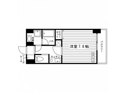 ユニエトワール豊田(1K/7階)の間取り写真