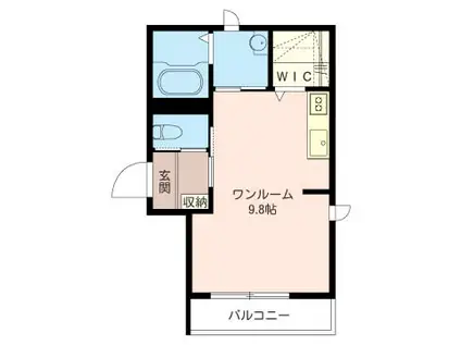 アルバーナ(ワンルーム/2階)の間取り写真